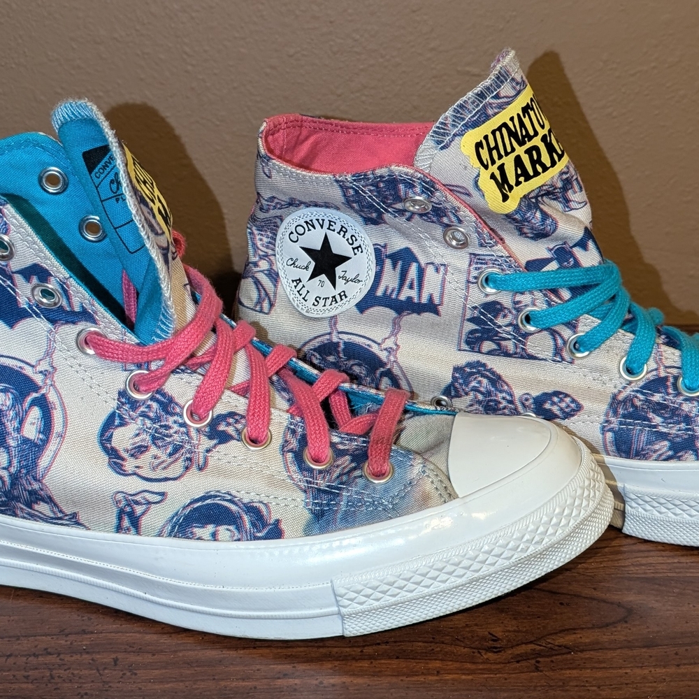 Converse DC Chinatown market batman chucks- Pink And Blue